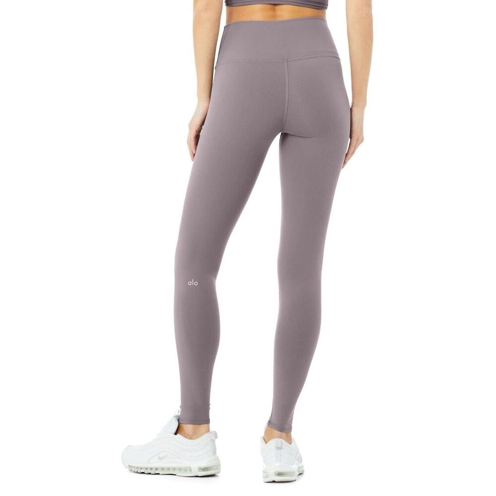 Alo Yoga Airbrush High Waist Leggings Mauve Gray Small